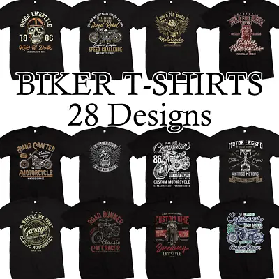 Buy Biker T Shirt - Motorcycle Motorbike T Shirt -  Cafe Racer, Chopper, Bobber ETC • 9.99£