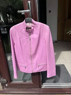 Buy Piel Pink Soft Leather Jacket Size 12/40 • 27£