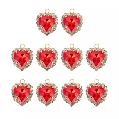 Buy  10 Pcs Love Crystal Buckle Heart Choker Necklace Charm Apparel • 8.04£