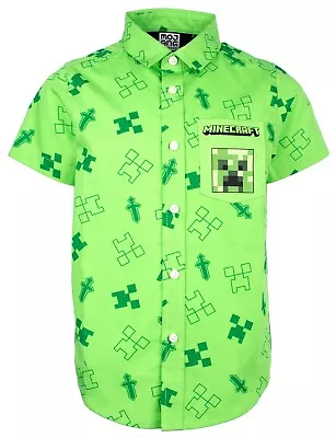 Buy Minecraft - Short Sleeve Shirt - Kids Clothes Boys - Cotton Shirt For Kids • 15.99£