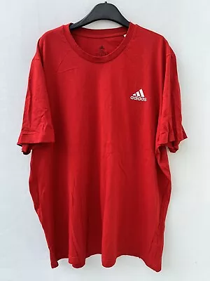 Buy Adidas Essentials Embroidered Small Logo Tee GK9642 Red - Size 2XL XXL • 11.99£