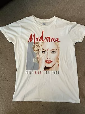 Buy Official Madonna Rebel Heart Tour 2015 White T Shirt T-shirt Unisex Size L • 14.95£
