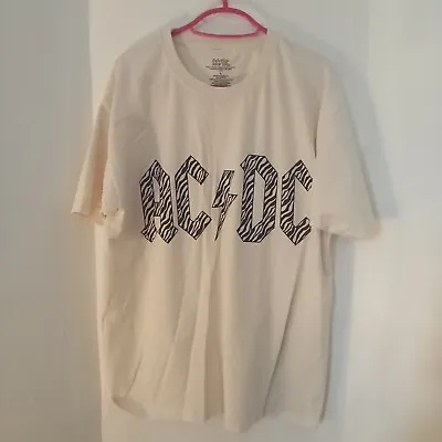 Buy Mens Acdc Zebra Print T Shirt Size Large • 5£