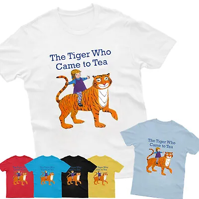 Buy Tiger Who Came To Tea Kids T Shirt Children Story Book Lover Boys Girls Tee Top • 7.99£