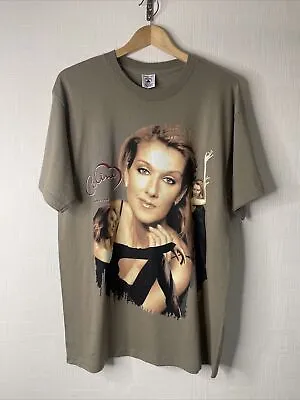 Buy Celine Dion T-shirt Lets Talk About Love World Tour 1999 Beige Vintage Sz Large • 150£