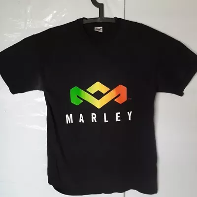 Buy ZION Bob Marley Satisfy My Soul Band T-Shirt Black Short Sleeve Mens M • 3£