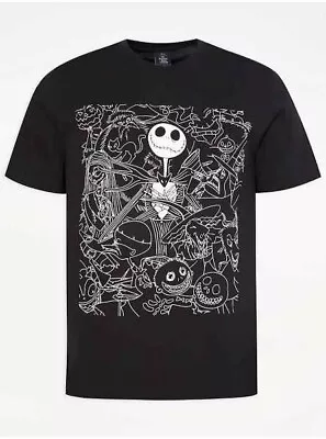 Buy Bnwt Mens Size Large Black Disney Nightmare Before Christmas T-Shirt • 0.99£