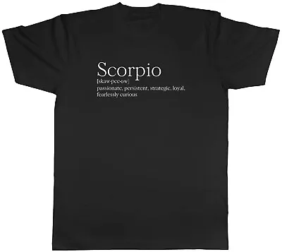Buy Zodiac Definition Scorpio Mens Unisex T-Shirt Tee Gift • 8.99£