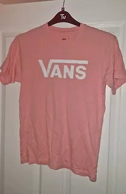 Buy Girl's Pink Vans T-shirt Size Small • 4£