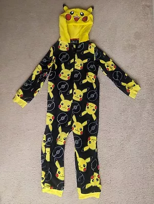 Buy Pikachu 7-8 Years All In One Pyjamas Pokémon Outfit Fleece Clothes Night Wear  • 8£