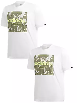 Buy Adidas T-Shirt Mens White Short Sleeve T-Shirt Gym Tee Running T-Shirt • 19.99£