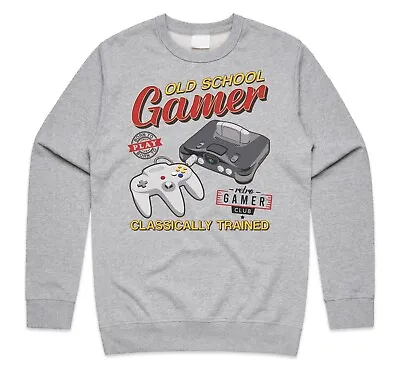 Buy Old School Gamer N64 Jumper Sweatshirt Funny Retro Gaming Game Gift Vintage • 23.99£