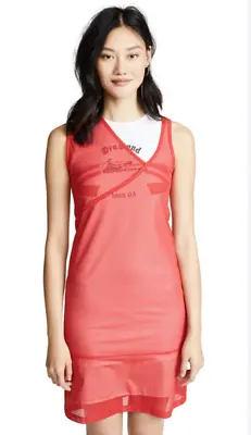 Buy HELMUT LANG Re-Edition Archive Diamond Head Mesh Layered Red Tank Dress Medium • 110.99£