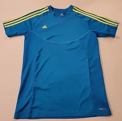 Buy Adidas Predator ClimaLite Short Slv Activewear Top Youth XL Turquoise And Yellow • 20.01£