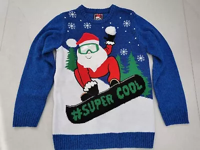 Buy Kids Christmas Jumper - Cool Santa Design - 10 To 11 Years • 1.99£