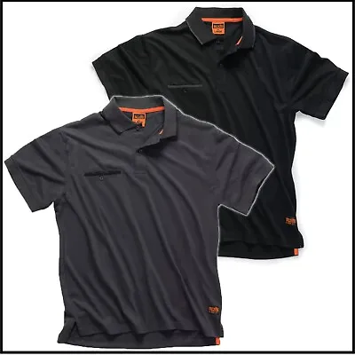 Buy Scruffs Worker Polo Shirt Graphite Grey - Mens Work Polo Graphite Grey Or Black • 12.79£