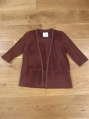 Buy Ladies Mango Burgundy Suede Soft  Jacket Genuine Leather Size Eur XS New • 24.99£