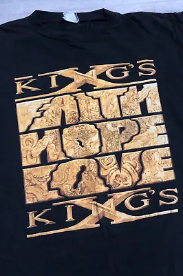 Buy Vintage 1990 King's X 'Faith Hope Love' T Shirt - P2p [23 ] • 75£