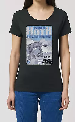 Buy Visit Hoth Ladies Movie Poster ORGANIC T-Shirt Womens Inspired By Star Wars Gift • 9.49£