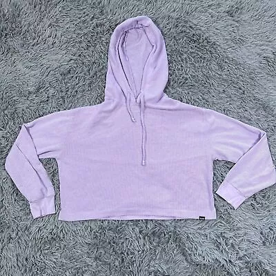 Buy Victoria's Secret Pink Mesh Hoodie Cropped  Small Lavender Pastel Lightweight • 15.09£