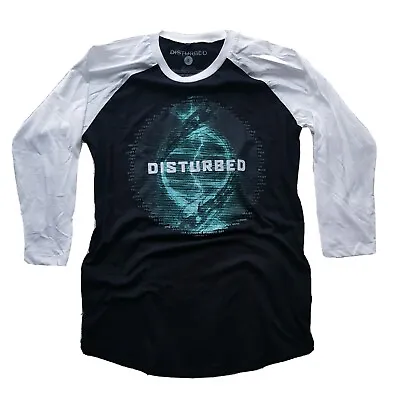 Buy Disturbed Band T-Shirt Size S (small) 3/4 Raglan Baseball Shirt • 15.99£
