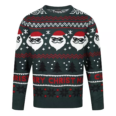 Buy Mens Christmas Jumper Santa Ho Ho Ho Xmas Festive Knitwear Crew Neck M-2xl New • 13.99£