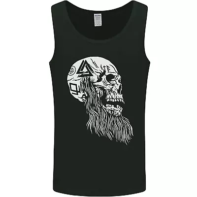 Buy Viking Skull With Beard And Valknut Symbol Mens Vest Tank Top • 9.99£