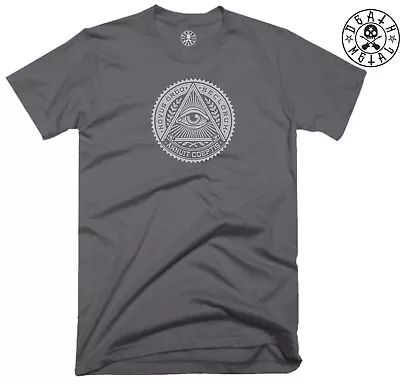 Buy Annuit Coeptis T Shirt Music Clothing Rock Metal All Seeing Eye Illuminati Top • 10.99£