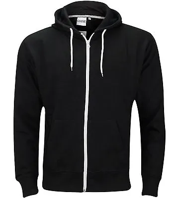 Buy Plain Mens American Fleece Zip UP Hoody Jacket Soft Sweatshirt Hooded Hoodie Top • 12.99£