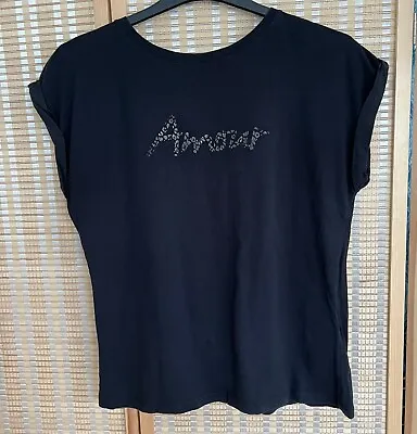 Buy Mint Velvet Black T-Shirt S Small Amour / B33 • 9.99£