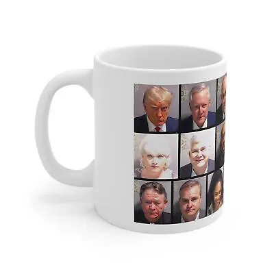 Buy Donald Trump Mugshot Coffee Mug 11oz | Stunning 2023 Mug Shot Photos | USA | NEW • 14.45£
