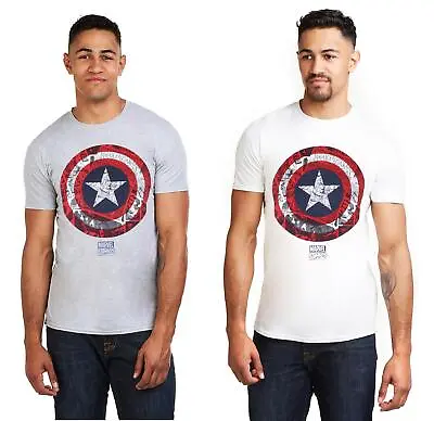 Buy Marvel Mens T-shirt Captain America Comic Shield S-2XL Official • 13.99£