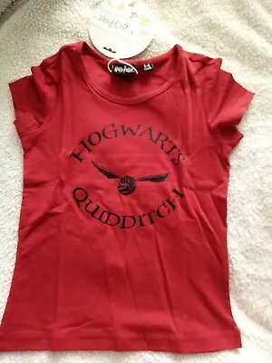 Buy Harry Potter Children's Hogwarts Quidditch T-shirt 5-6 Years NWT • 3.59£