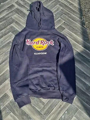 Buy Hard Rock Cafe Glasgow Navy Blue Hoodie New With Tags Size Medium  • 29.99£