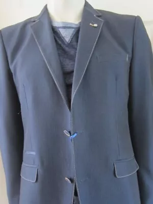 Buy House Of Cavani Dean Twill Navy Jacket/Blazer  Mens 40R 100% Bright Blue Lining • 65£