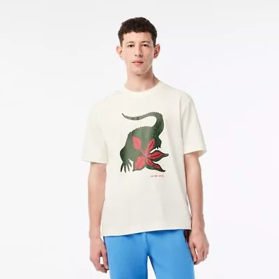 Buy Lacoste X Netflix T-shirt Stranger Things Organic Cotton | 2XL - XXL RRP£80 BNWT • 49.45£