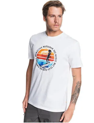Buy Quiksilver Abstract Trim Short Sleeve T-Shirt In White • 33£