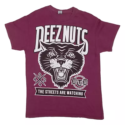 Buy GILDAN Deez Nuts The Streets Are Watching Mens Band T-Shirt Maroon M • 19.99£