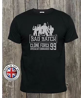 Buy Star Wars T Shirt Bad Batch Clone Commando Squad T-shirt,unisex+ladies Fitted • 12.99£