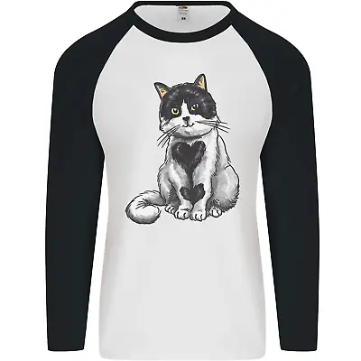 Buy I Love Cats Cute Kitten Mens L/S Baseball T-Shirt • 9.99£