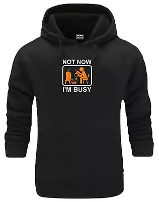 Buy Not Now I'm Busy Hoodie Casualwear Funny Quote Rude Game Gamer Gaming Gift Top • 20.99£