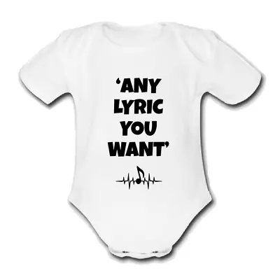 Buy RAT @ BOY@ Babygrow Baby Vest LYRIC Gift Custom LYRICS • 9.99£