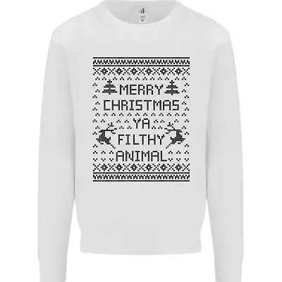 Buy Merry Christmas Ya Filthy Animal Funny Kids Sweatshirt Jumper • 15.99£
