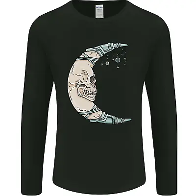 Buy Steampunk Moon Skull Mens Long Sleeve T-Shirt • 12.99£