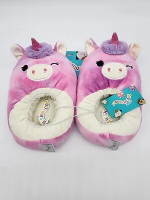 Buy Original Squishmallows Kids Lola The Unicorn Plush Slippers Size 4/5 New W/ Tag • 14.13£