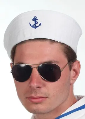 Buy Sailor Hat Navy Captain Fancy Dress Costume Mens Unisex Cosplay Anchor Hat • 3.99£