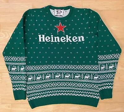 Buy Medium 41  Chest Heineken Lager Beer Beir Ugly Christmas Xmas Jumper Sweater • 29.99£