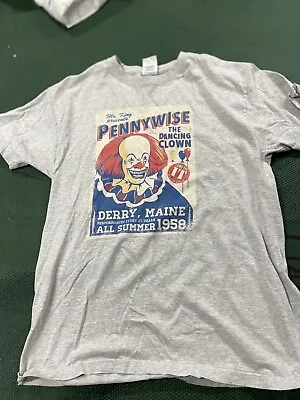 Buy Pennywise T-shirt Halloween Clown Stephen Kings It, Movie Retro White S- 3xl   • 3.99£