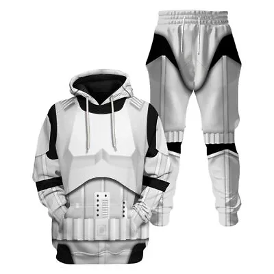 Buy Star Wars Imperial Stormtrooper Hoodie Pullover Sweatshirt Cosplay Jacket Pants • 40.79£