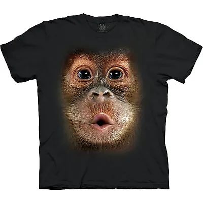 Buy The Mountain Base Big Face Baby Orangutan, Adult Unisex T Shirt, Large, Black-BN • 15.50£
